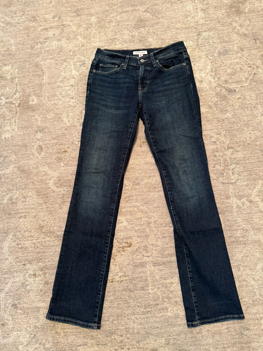 Lucky Brand Women's Sweet Mid-Rise Straight Denim Stretch Jeans 4/27 R